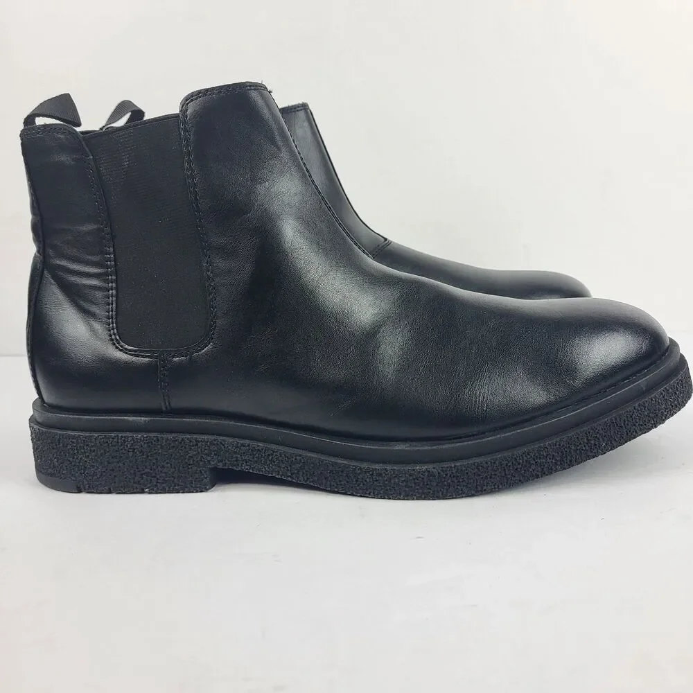 Abound Reese Black Faux Leather Chelsea Boots Size 11.5M